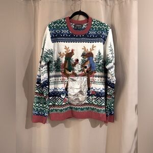 Festive Reindeer Sweater - Multicolor